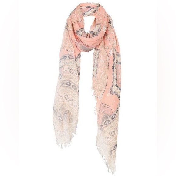 Spell Accessories - Spell Persian Scarf in Soft Pink and Gray